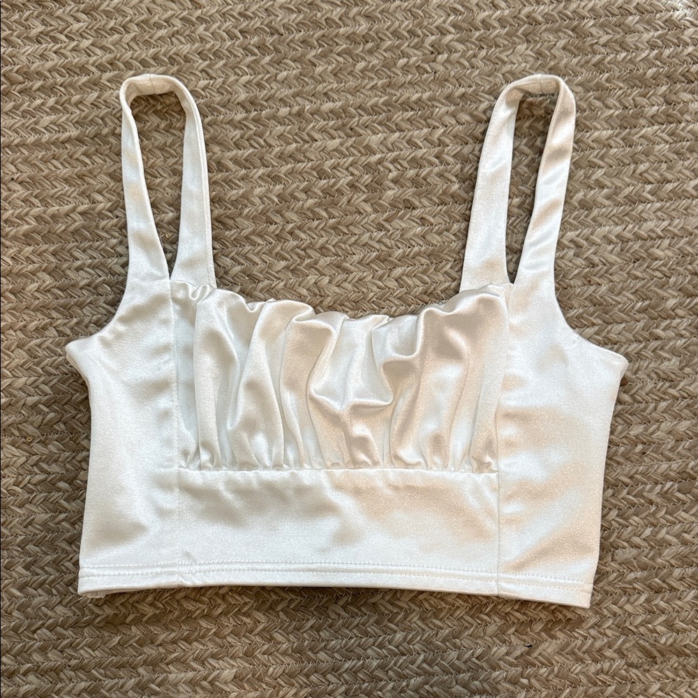 Adika Ivory Satin Top